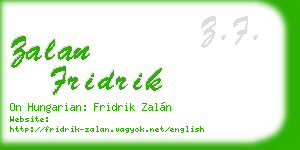 zalan fridrik business card
